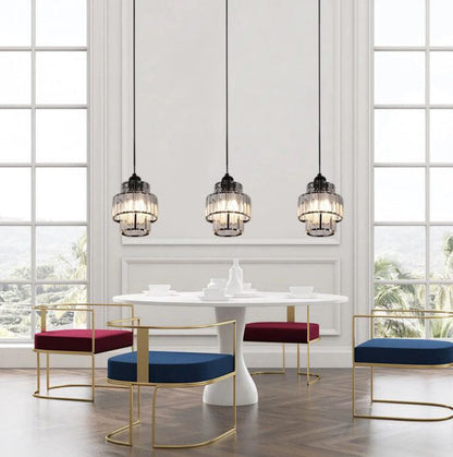 Elegant Glass Pendant Lights in Black or Gold - Luxicro