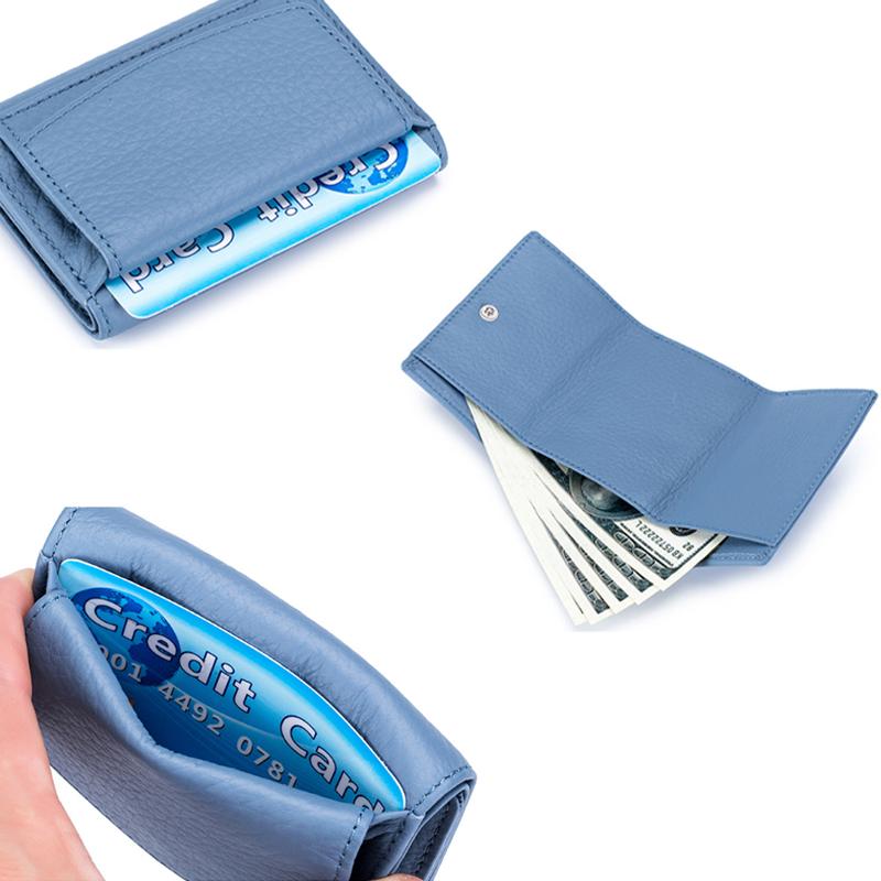 Thin Genuine Leather Wallet with RFID Blocking
