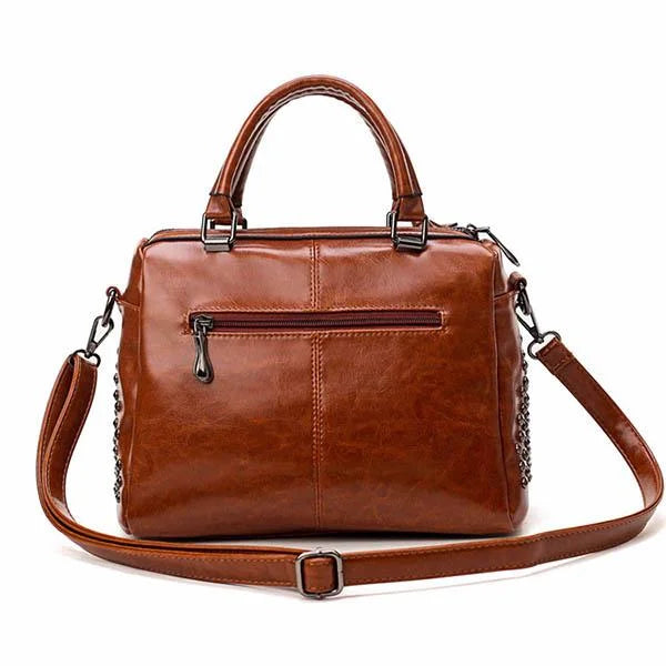 Elegant Women's Real Leather Shoulder Bag