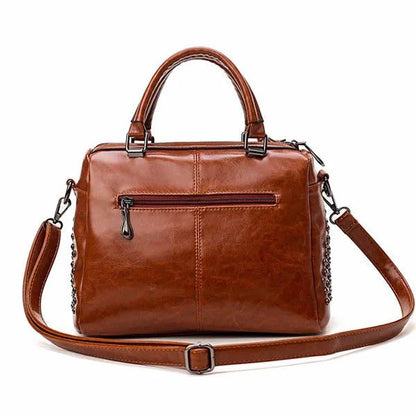 Elegant Women's Real Leather Shoulder Bag