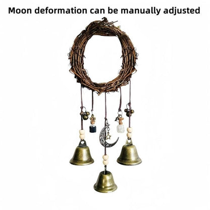 Rustic Woven Metal Wind Chime Decor