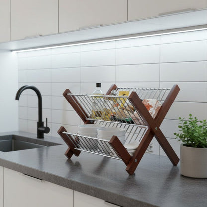 Compact Space Saving Folding Dish Rack