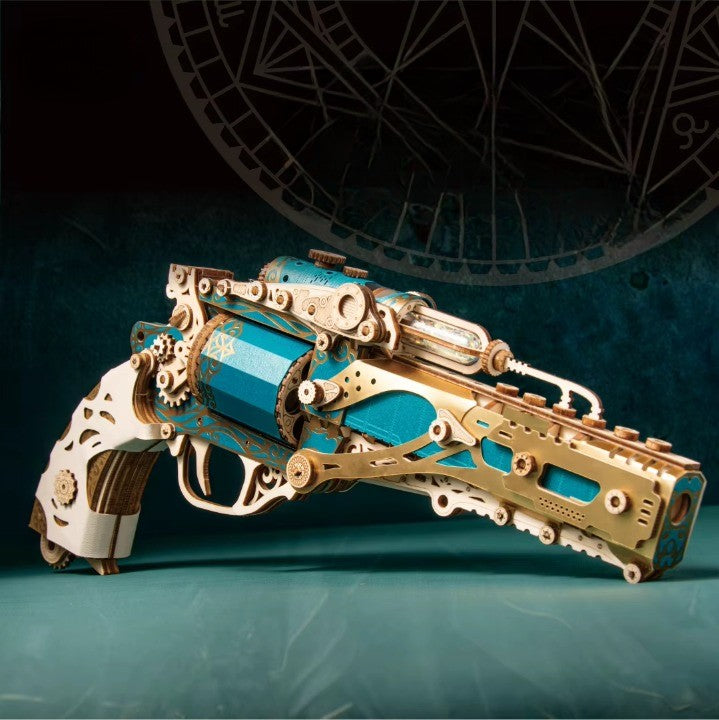 Unique Wooden Puzzle Gun Toy for Adults - Luxicro