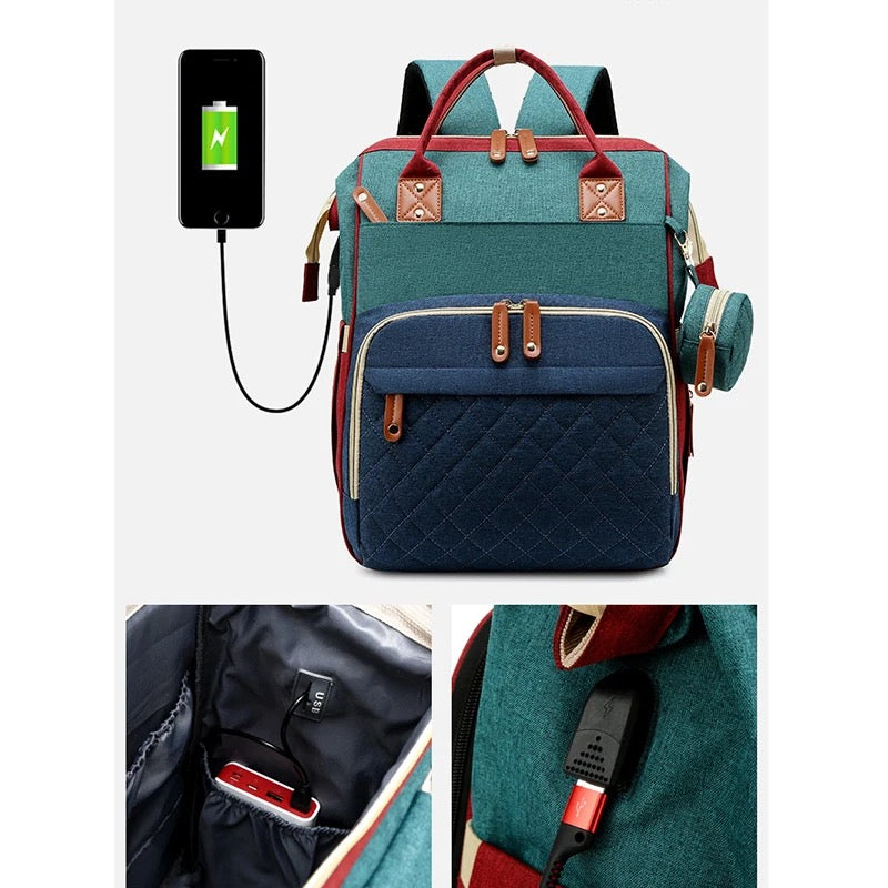 Versatile 2in1 Diaper Bag with Changing Pad