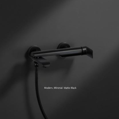 Premium Brushed Nickel Rotating Shower Head Faucet