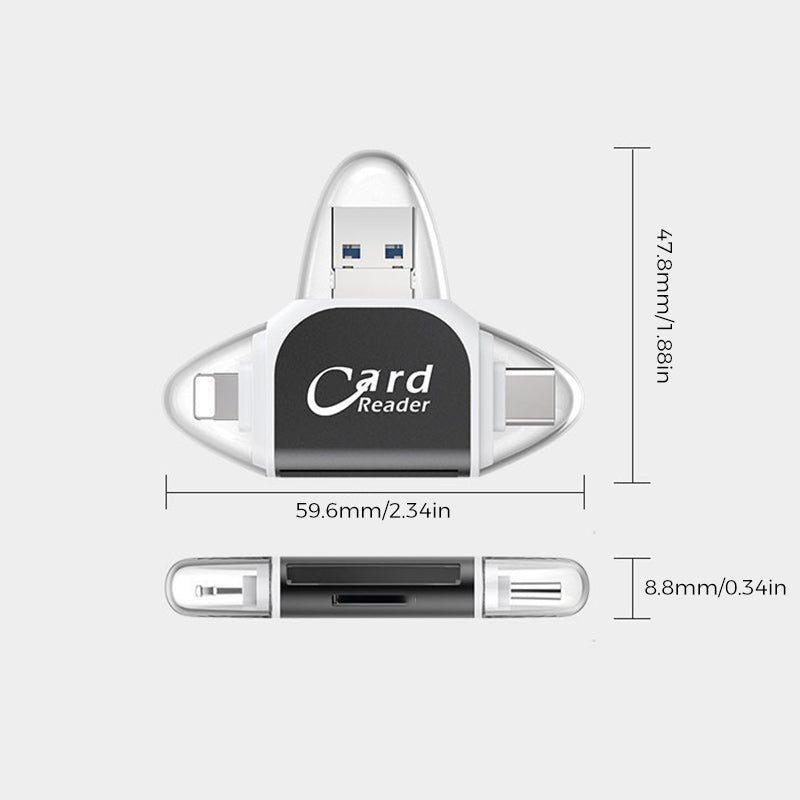 4-in-1 USB Multi Card Reader Adapter