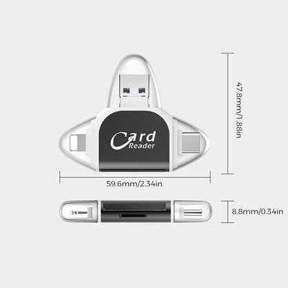 4-in-1 USB Multi Card Reader Adapter
