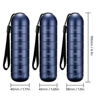 Compact Weekly Travel Pill Box