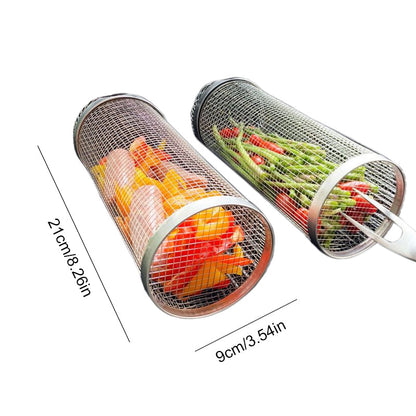 Stainless Steel Round BBQ Grill Basket