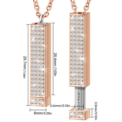 Invisible Message Bar Necklace