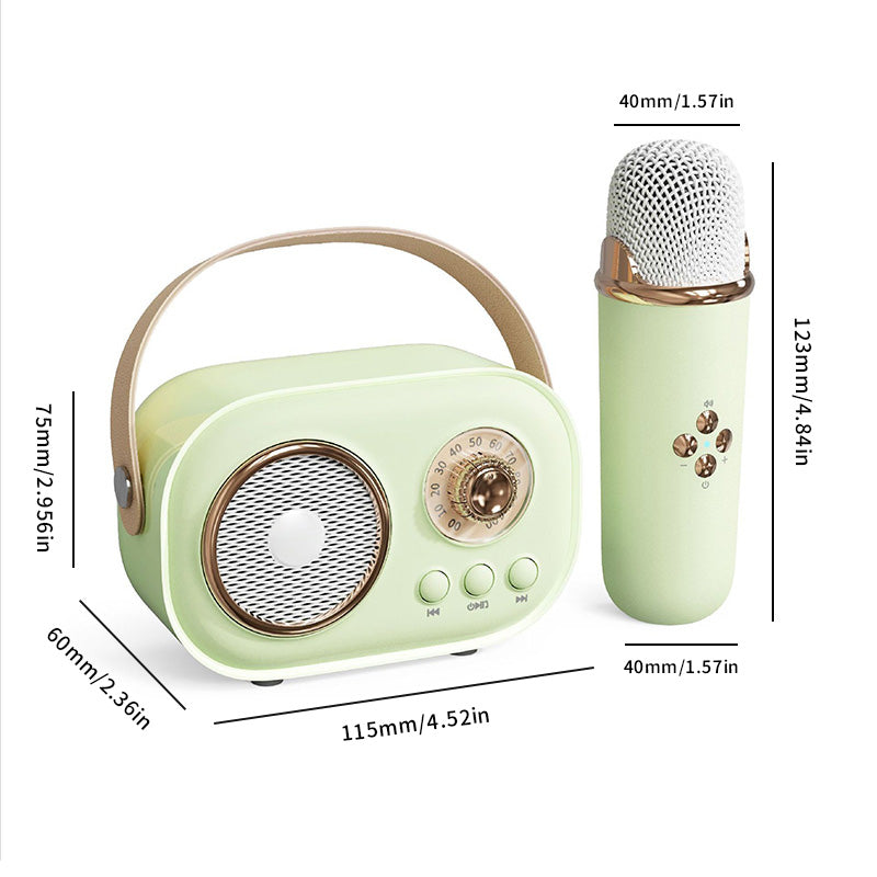 Compact Karaoke Machine & Bluetooth Wireless Speaker