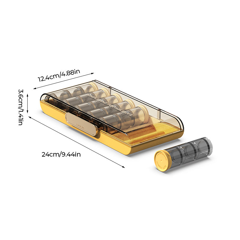 Compact Travel Weekly Pill Organizer
