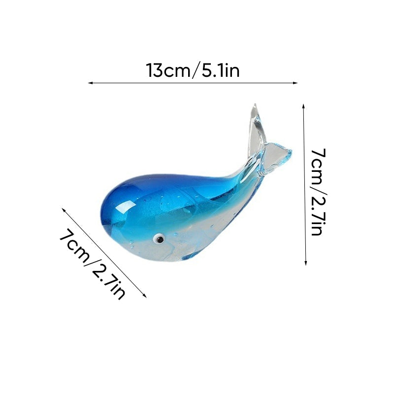 Beautiful Ocean Whale Glass Figurine