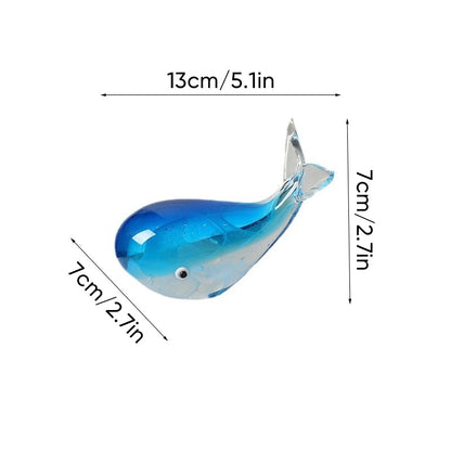 Beautiful Ocean Whale Glass Figurine