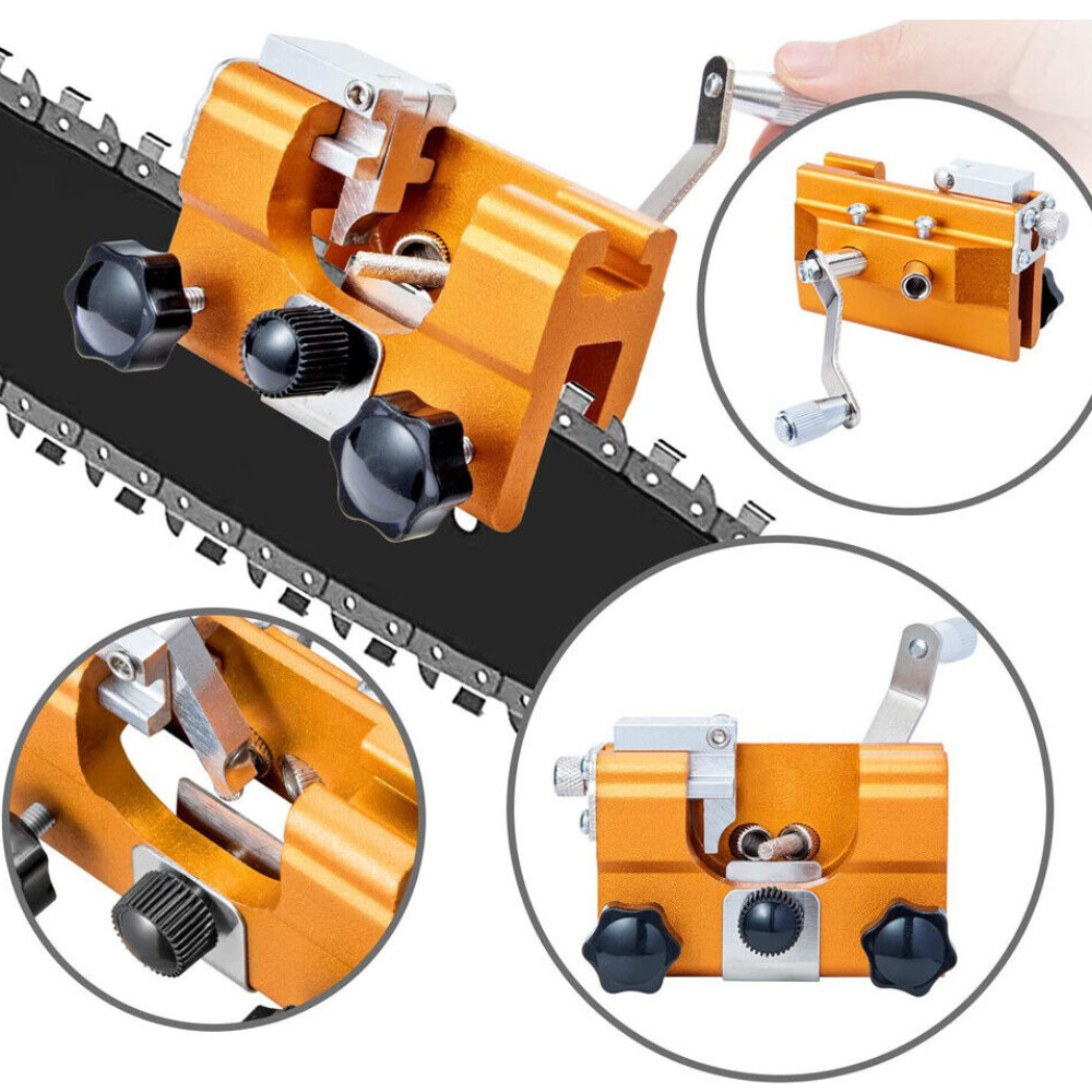 Easy Chainsaw Sharpener Kit – Adjustable File Guide Tool - Luxicro