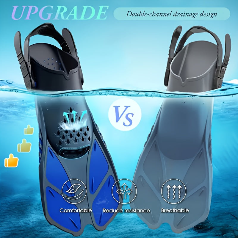 Compact Unisex Snorkel Fins for Travel