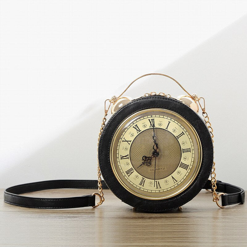 Unique Retro Style Crossbody Clock Bag