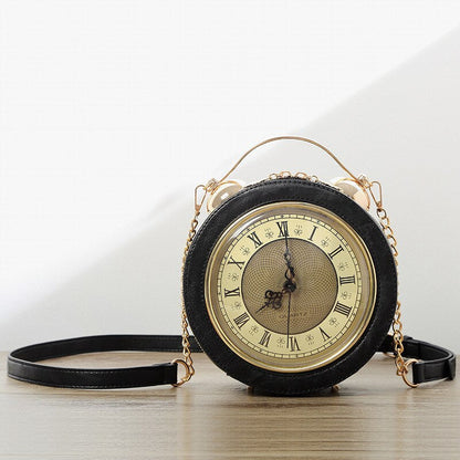 Unique Retro Style Crossbody Clock Bag