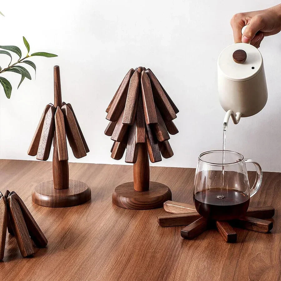 Rustic Wooden Drink Coasters - Luxicro