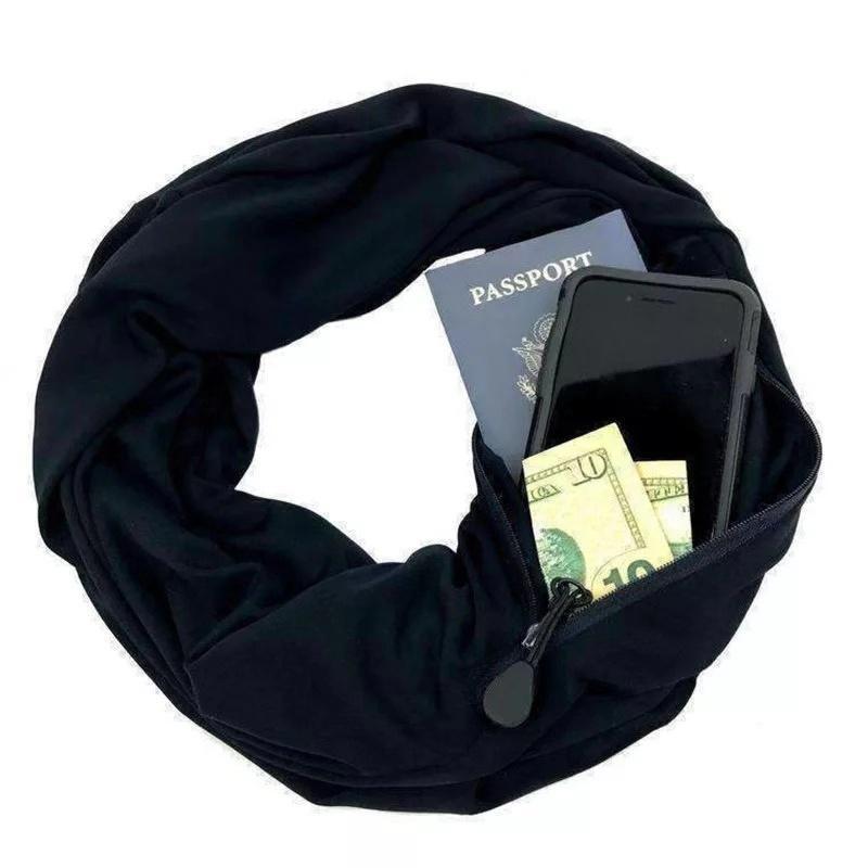 Warm Winter Scarf with Hidden Pocket - Luxicro