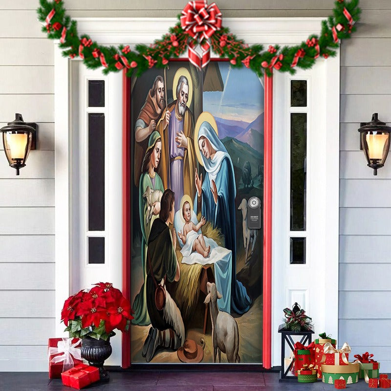 Fun Holiday Elf Door Decoration Wrap