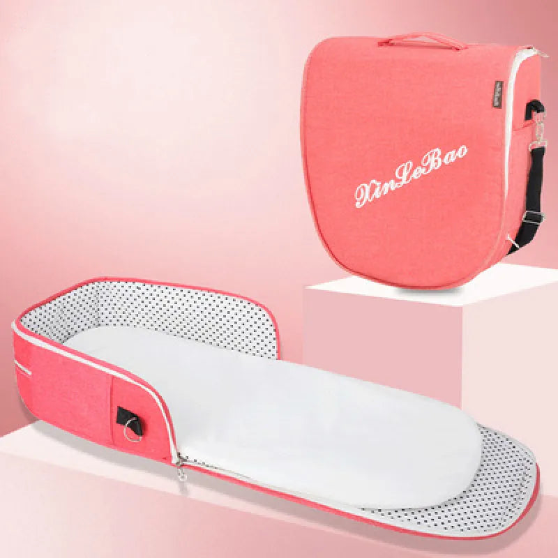 Portable Baby Travel Cot with Net and Carry Bag