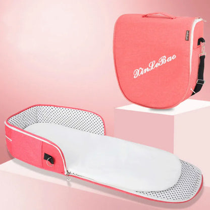 Compact Infant Travel Cot with Roof and Carry Case
