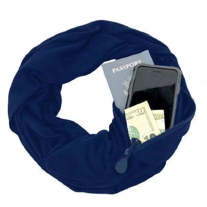 Cozy Secure Neck Scarf with Secret Pouch