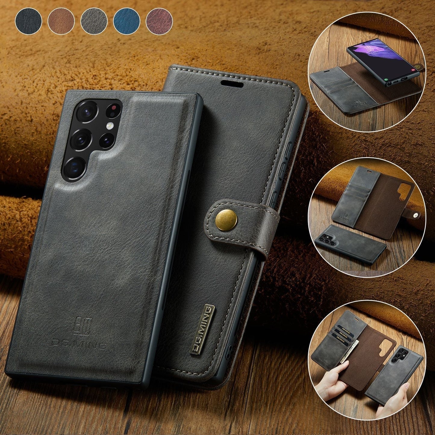 Luxury Dual Function Leather Phone Cover