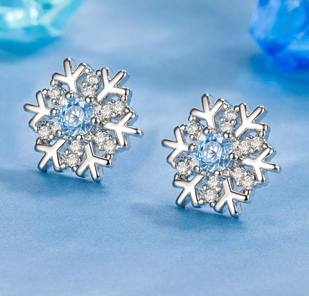 Sparkling Ice Crystal Drop Earrings