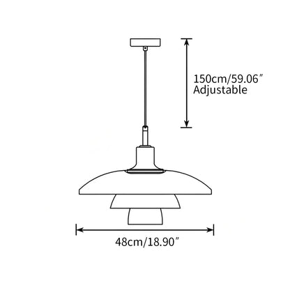 Elegant Glass Hanging Kitchen Lamp