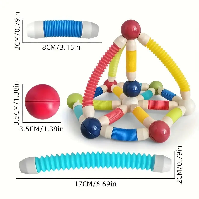 Vibrant Children's Building Magnet Blocks