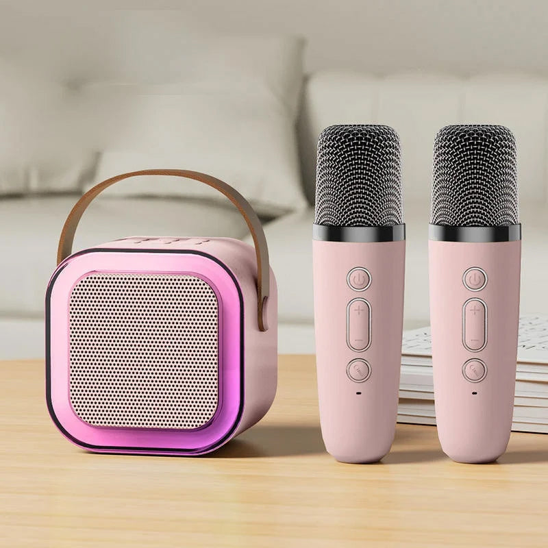 Compact Wireless Karaoke Machine with 2 Microphones