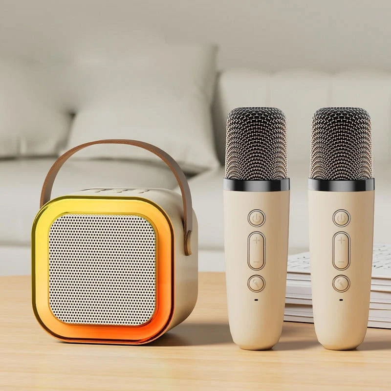 Compact Wireless Karaoke Machine with 2 Microphones