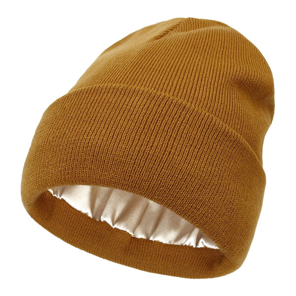 Soft Silk Winter Beanie - Warm Hair Protection Hat - Luxicro
