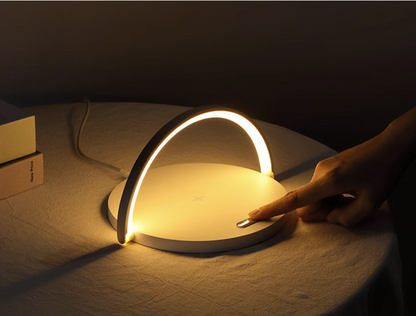 Modern 3-in-1 LED Night Lamp With Wireless Charger