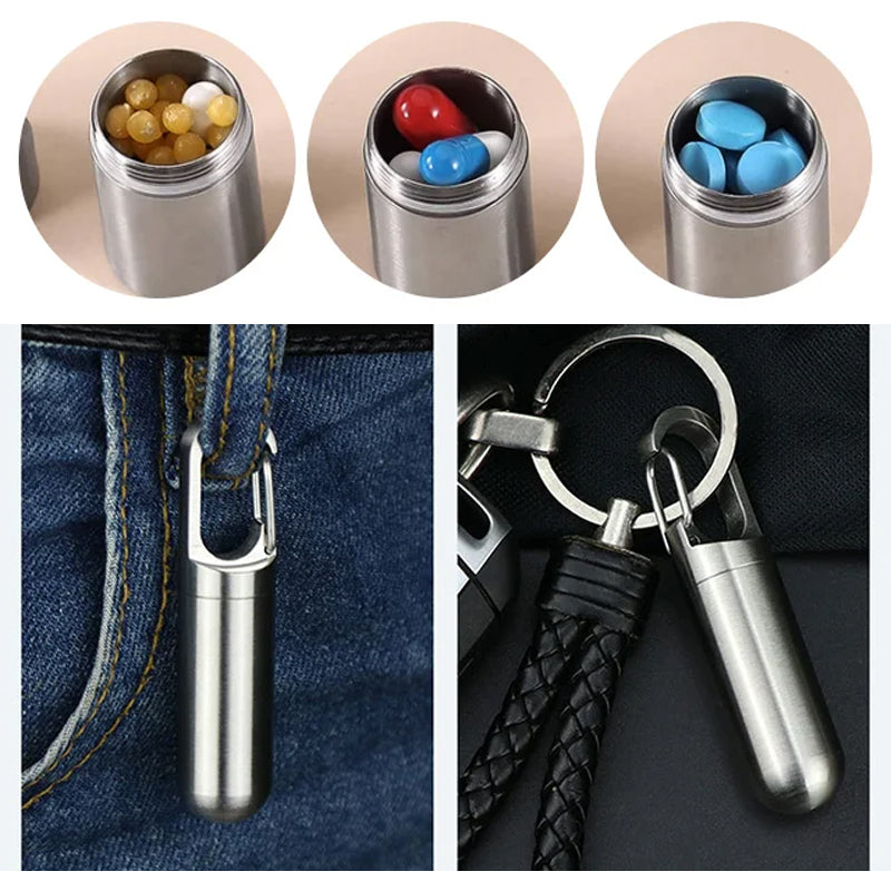 Travel Medication Box Stainless Steel Case