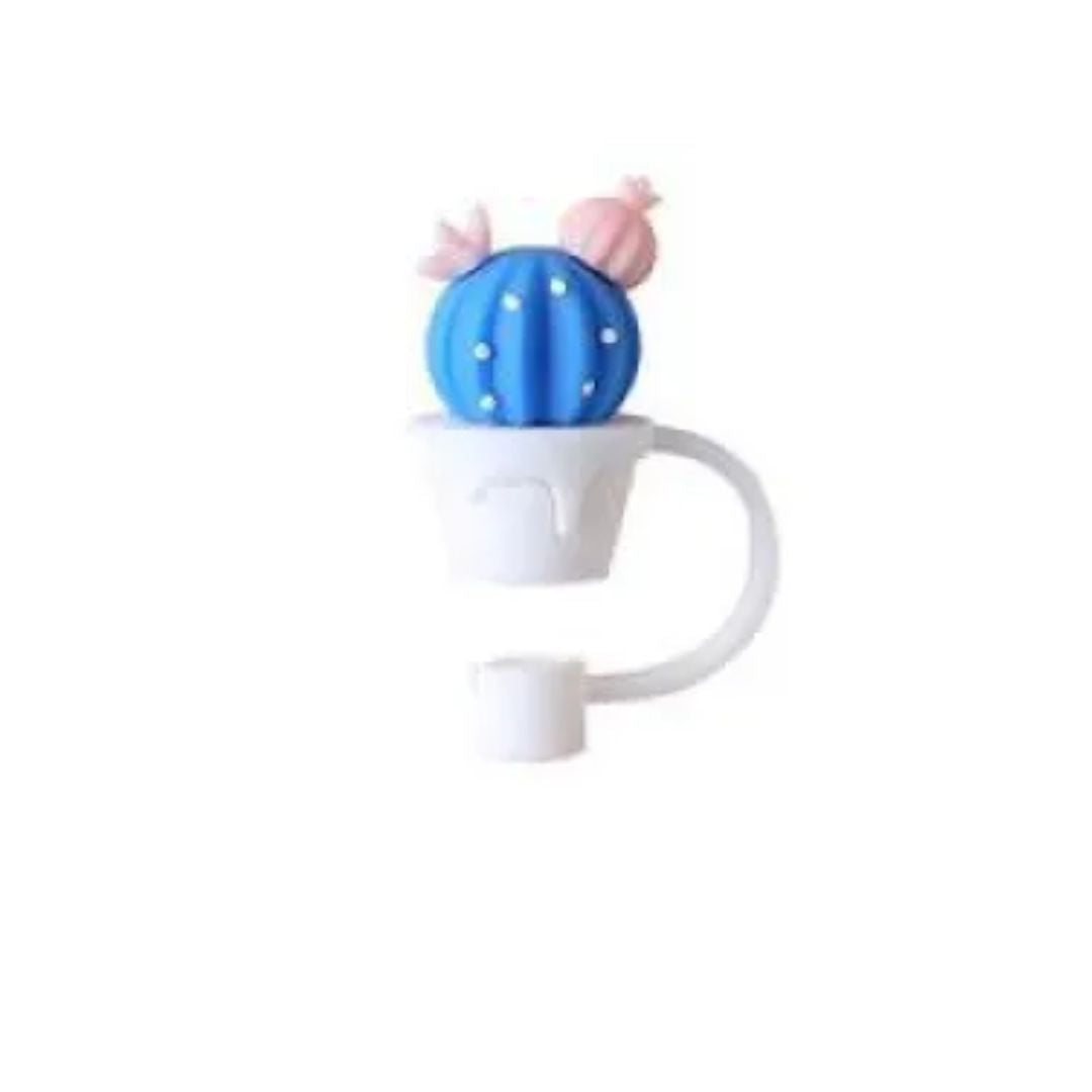 Colorful Silicone Straw Lid & Decorative Tops