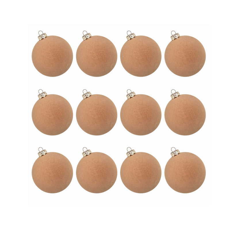 Soft Velvet Christmas Ornaments 12 Piece Set