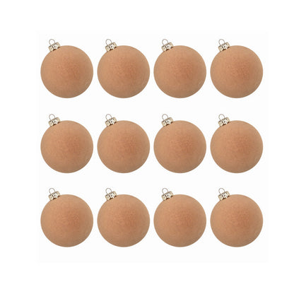 Soft Velvet Christmas Ornaments 12 Piece Set
