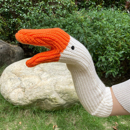Quirky Knitted Bird Gloves