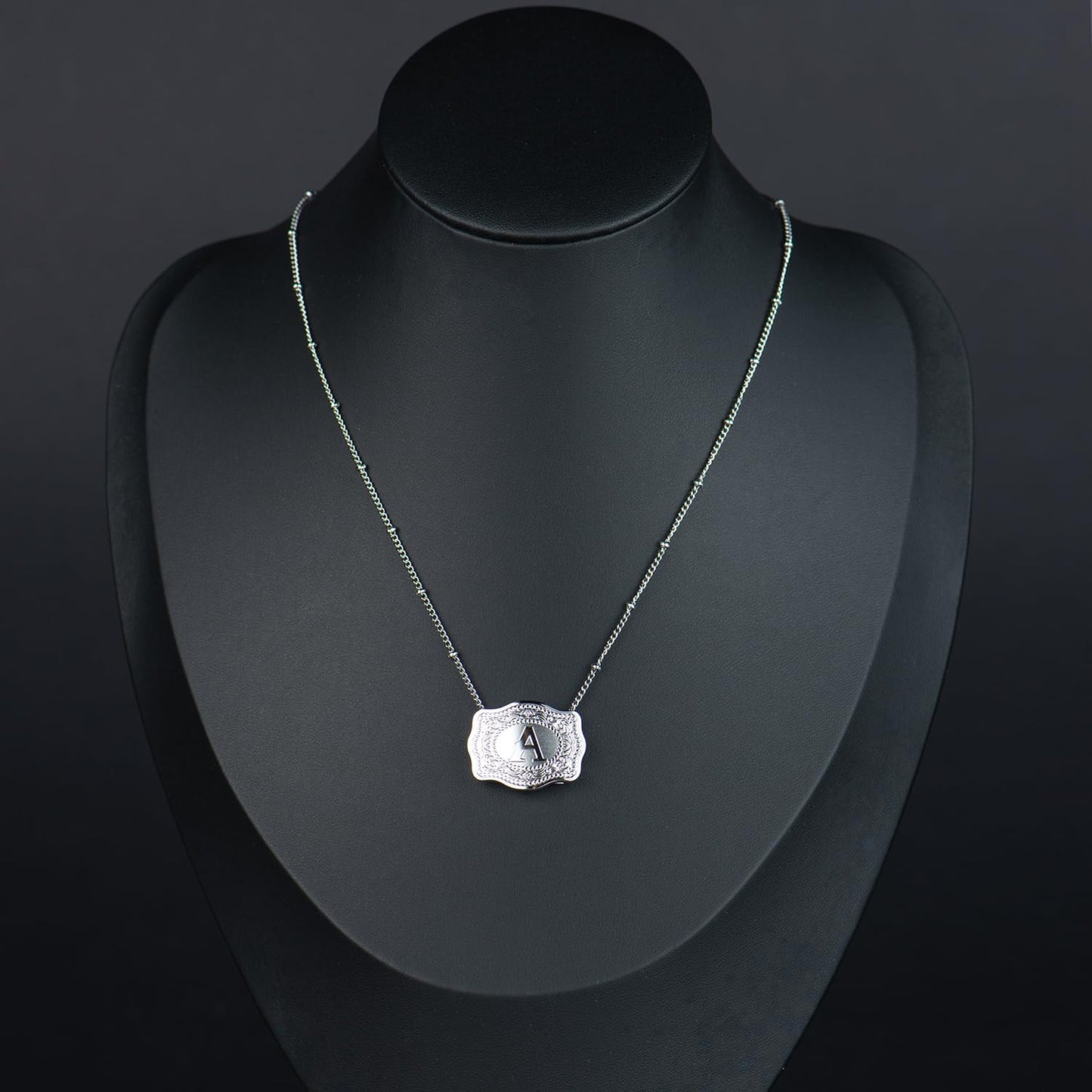 Dainty Monogram Pendant Necklace With Charm