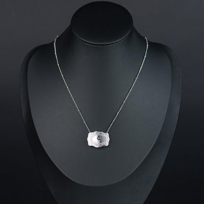 Dainty Monogram Pendant Necklace With Charm