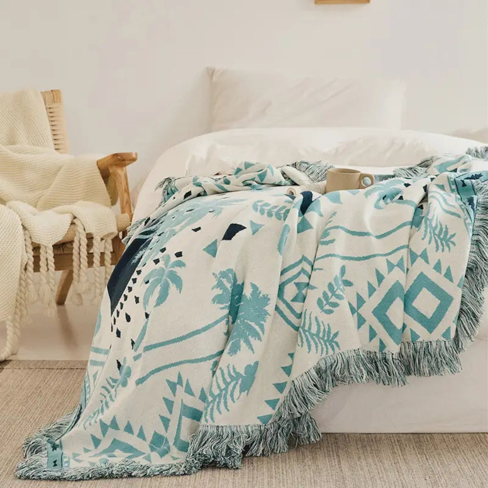 Colorful Geometric Pattern Throw Blanket - Luxicro