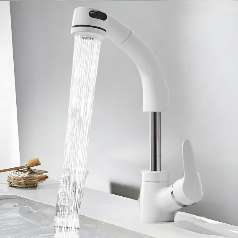 Flexible Gold Tone Faucet for Easy Installation