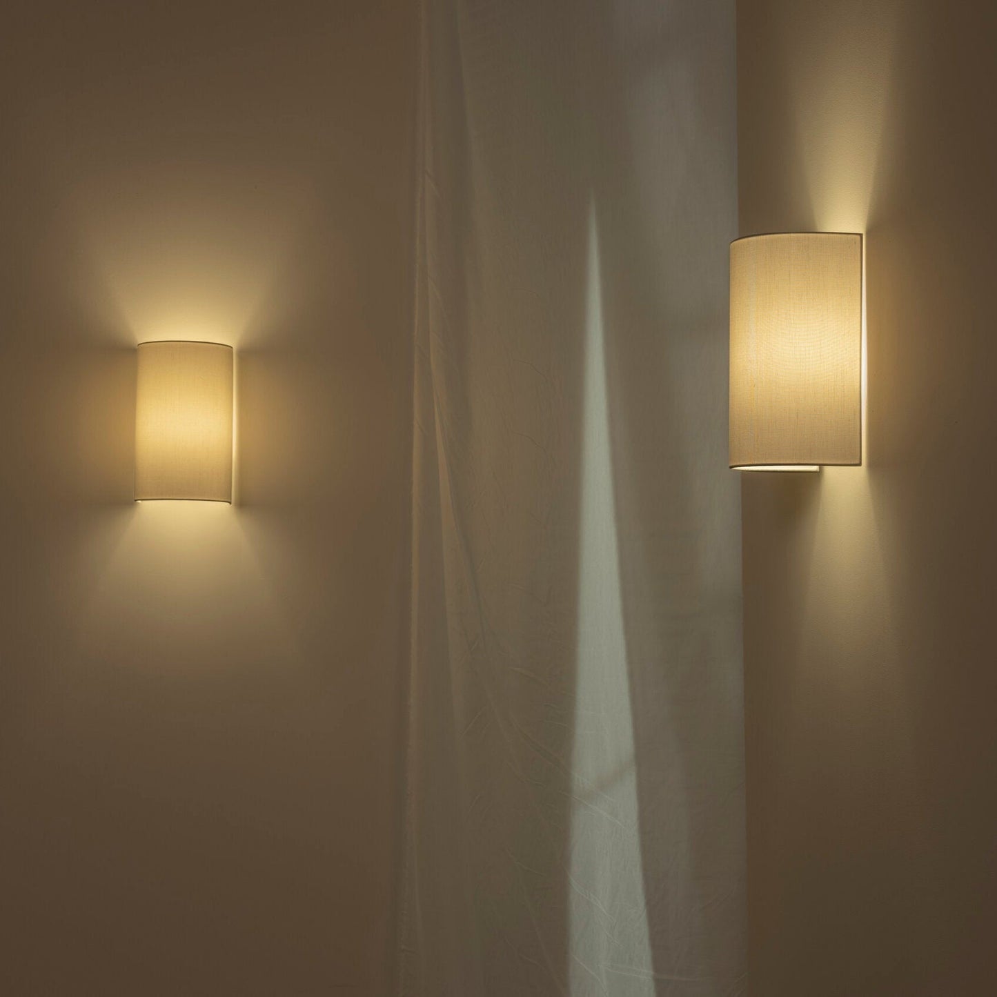 Simple Fabric Wall Lamp in Earthy Tone
