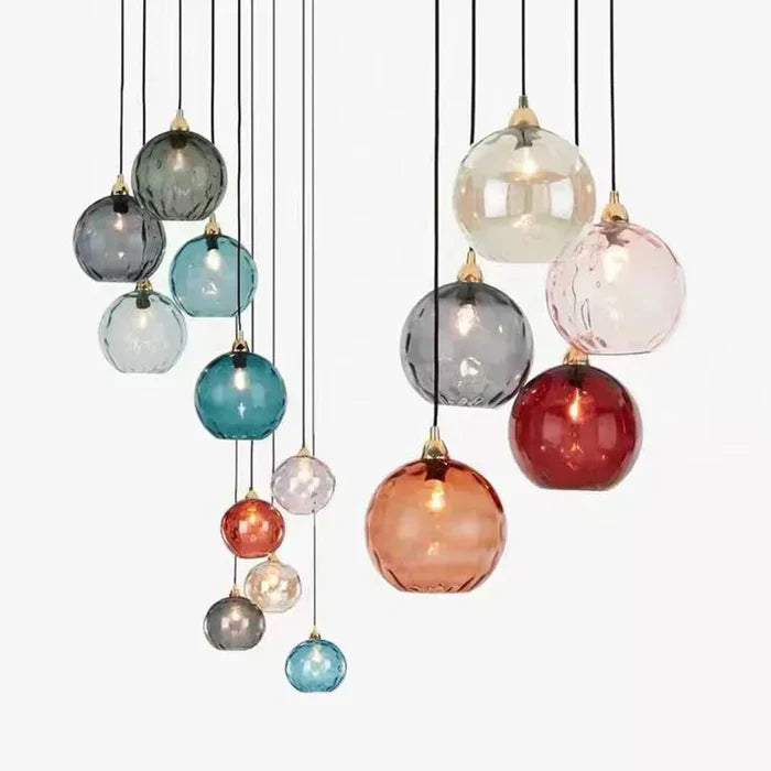 Sleek Glass Hanging Ceiling Light