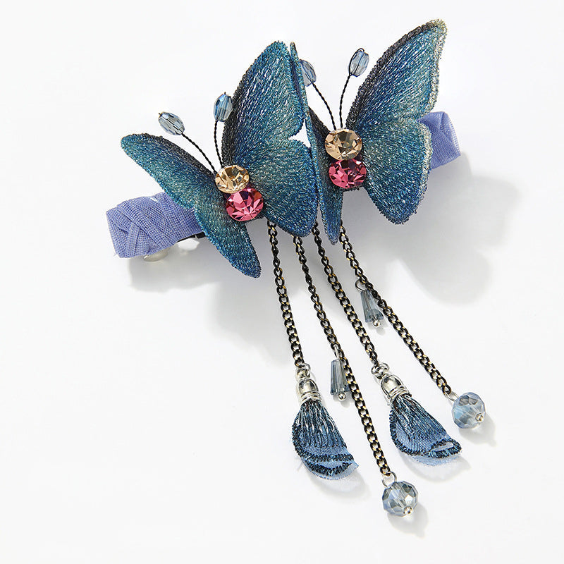 Beautiful Butterfly Hair Clip with Tassels