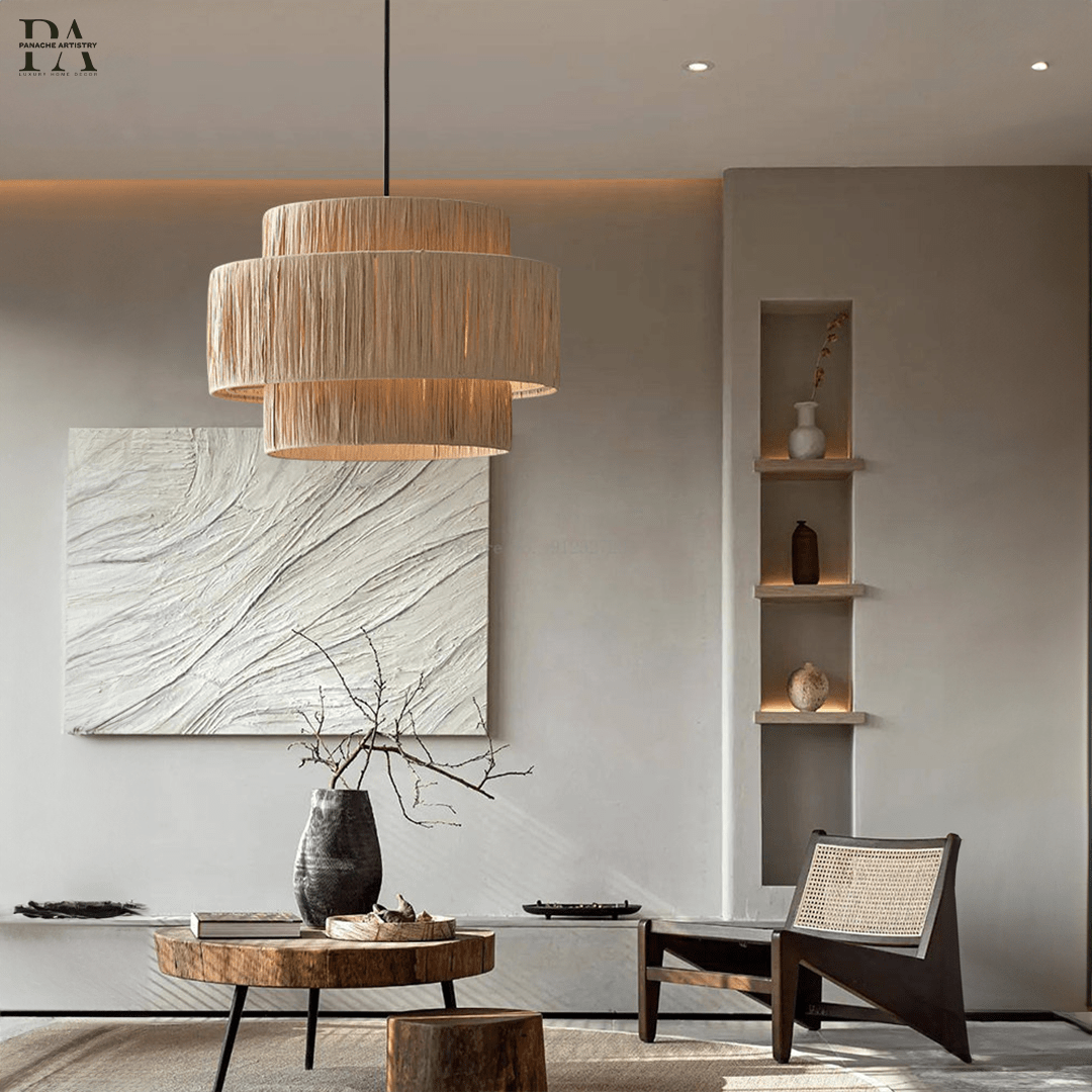 Natural Fiber Hanging Light Pendant - Luxicro