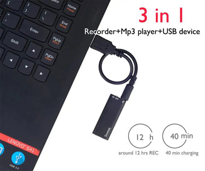 Compact Handsfree Digital Voice Recorder